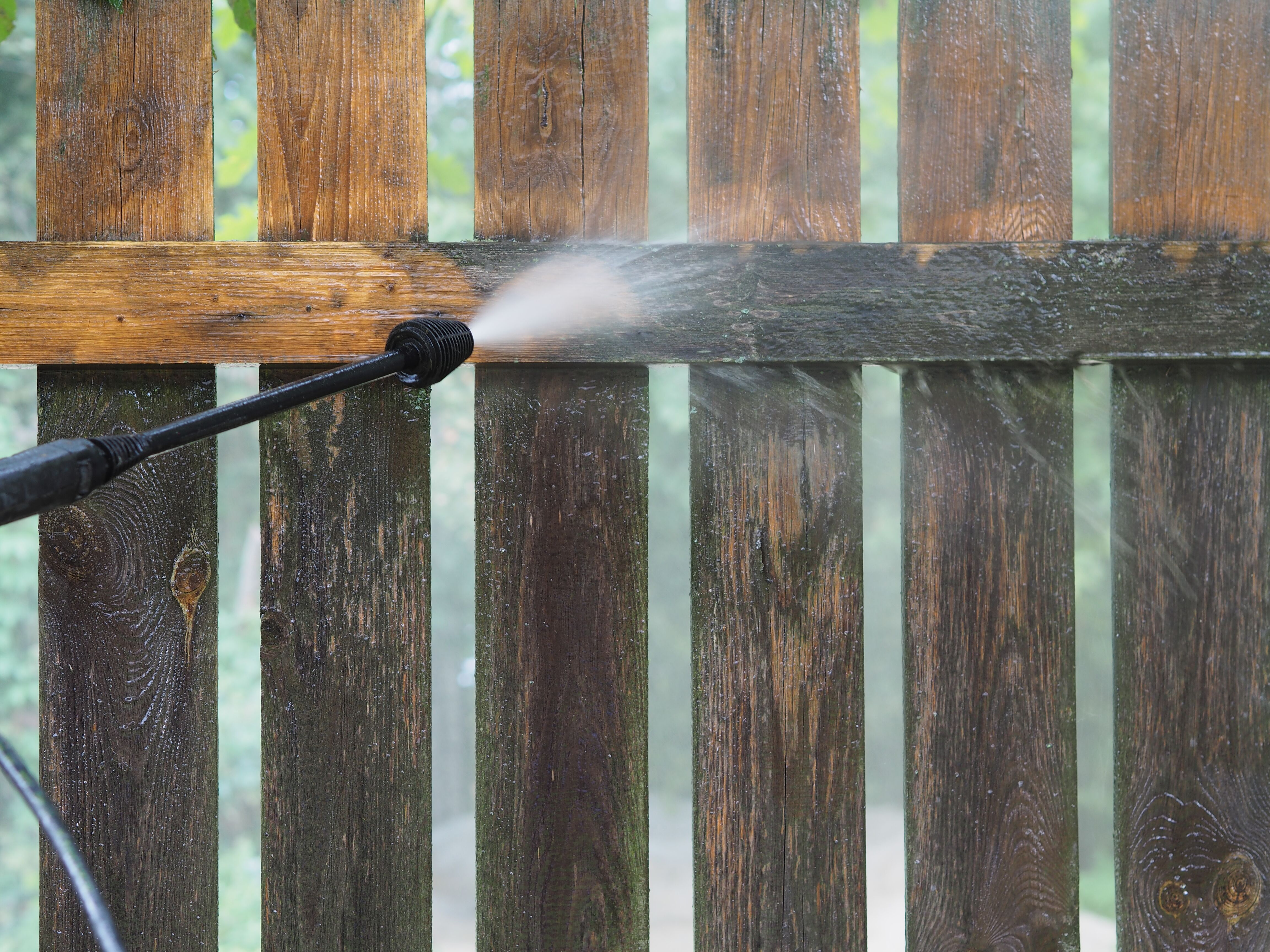 Fence pressure washing in Concord NC performed by an expert from 76 FENCE.